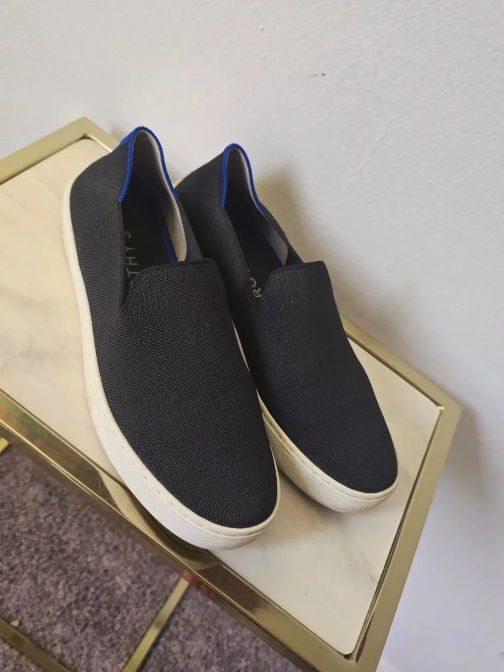 Rothy’s  Black Original Slip-On Sneakers Women's Size 9-10.5